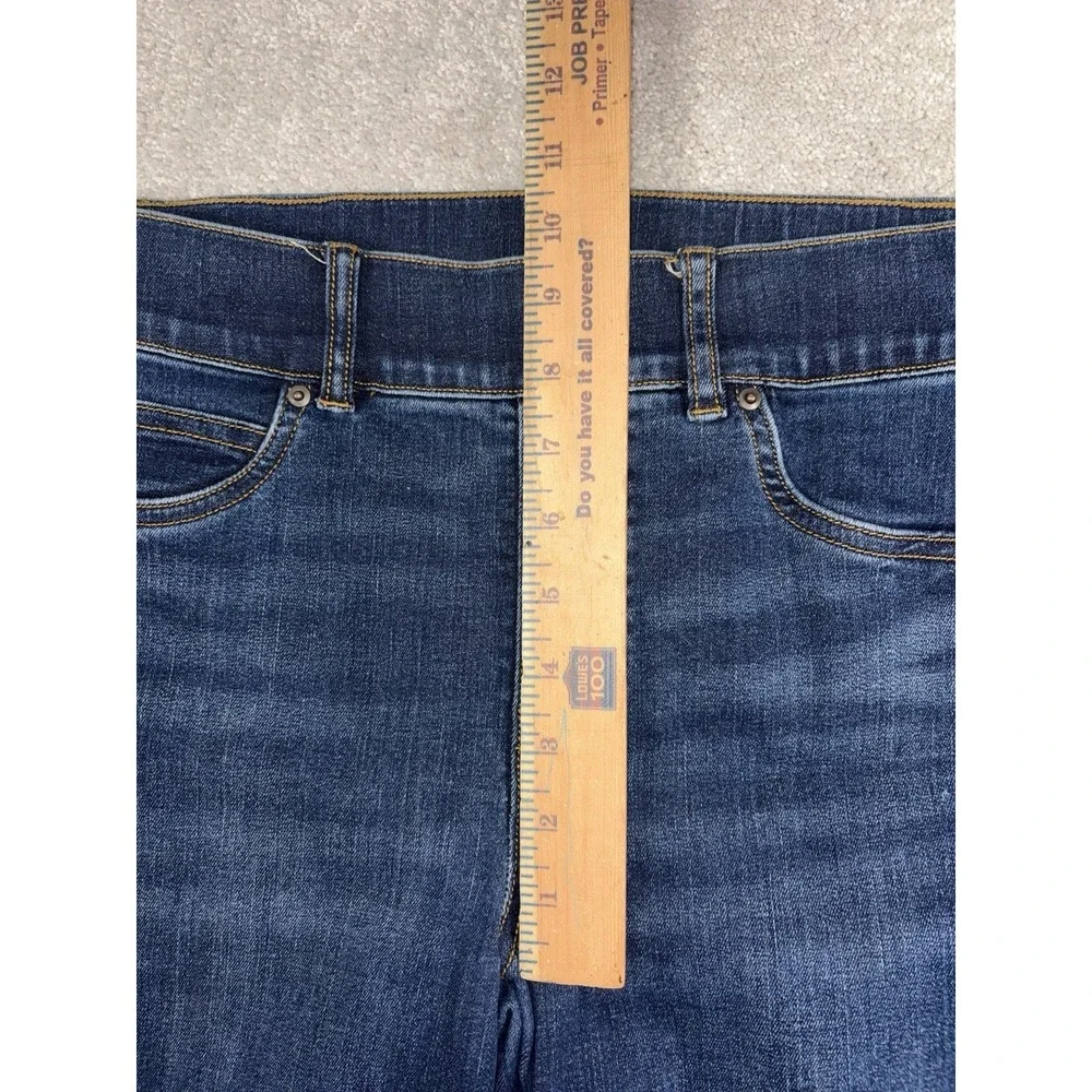 Spanx Flare Jeans Dark Wash High Rise Pull On Stretch Denim 20327‎ Small Petite